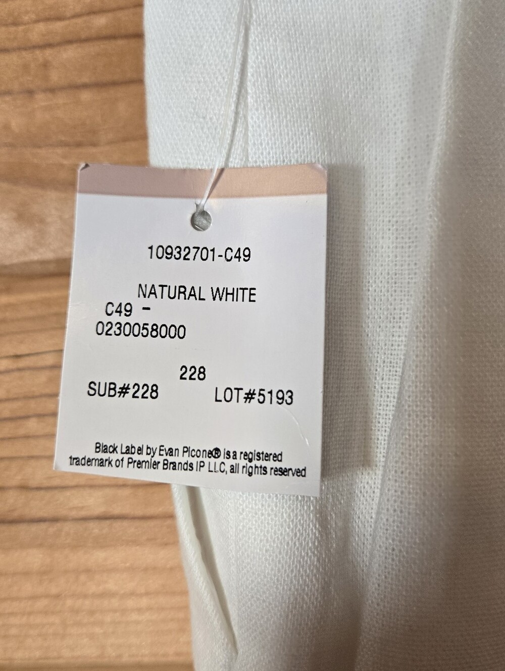 Evan Picone Black Label NWT Linen Rayon Pants 12 Lined Straight Leg White Ankle - Picture 4 of 6